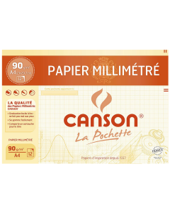 Photo CANSON 200067115 : 12 feuilles de papier millimétré transparent - A4 (Dessin technique)