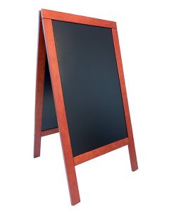 Panneau extérieur en acajou avec Tableau noir - 700 x 1350 mm : SECURIT Deluxe Visuel