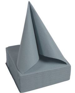 Serviettes de table Cocktail - 200 x 200 mm - Gris PRO NAPPE Lot de 50 image
