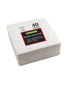 Serviettes de table Cocktail - 380 x 380 mm - Blanc PRO NAPPE Lot de 40 image