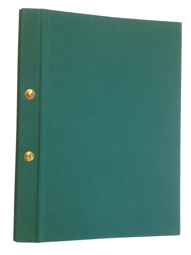 Archive notariale Reliure Verte - Classeur à vis en laiton ELVE D98