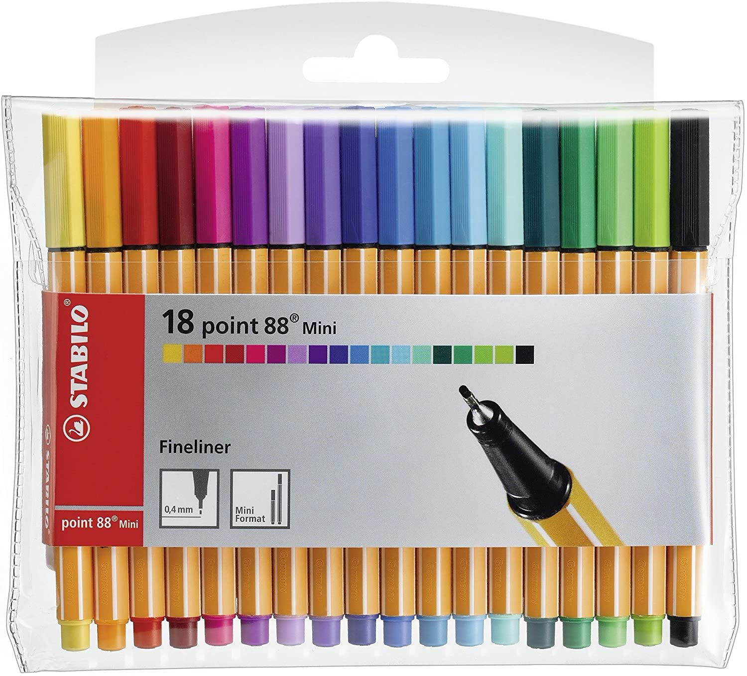 STABILO Lot de 6 stylos-feutres - Fineliner point 88 (Dessin et écriture)
