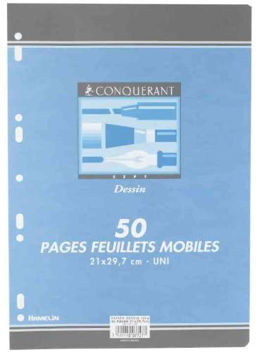 Stock Bureau - CALLIGRAPHE Feuillets Mobiles Dessin 21x29,7cm 80p Uni 120g
