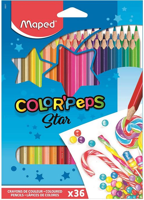 MAPED Color'Peps Étui de 36 crayons de couleur - Assortiment (Dessin 832017)