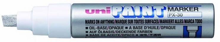 Uniball, Marqueur permanent, PAINT, Blanc, PX-30 BL